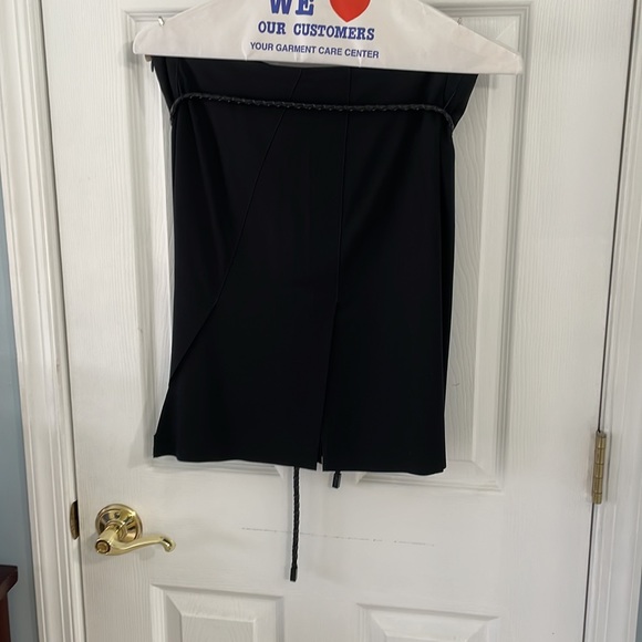 Burberry Black Skirt w Rope Belt Size US 10 - Picture 4 of 6